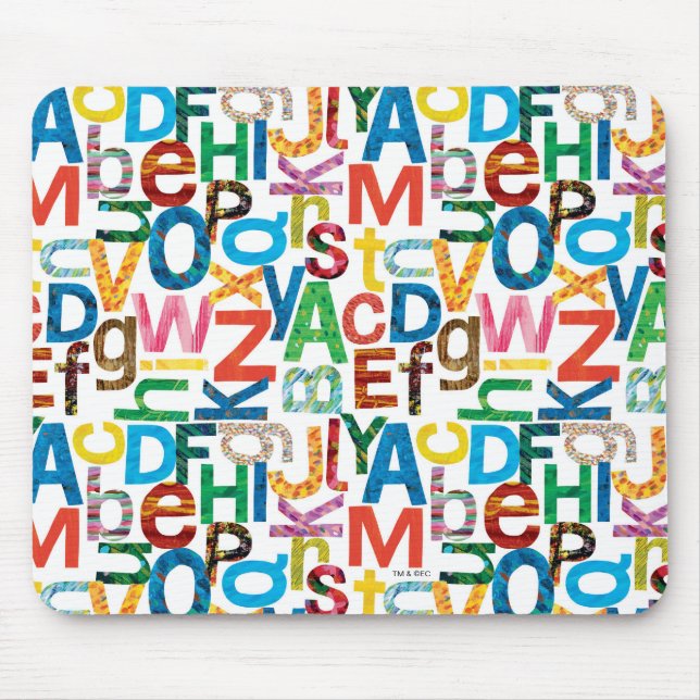 Eric Carle | Alphabet Pattern Letters Mouse Pad (Front)