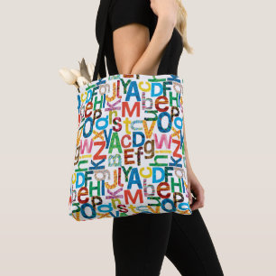 Eric Carle   Alphabet Pattern Letters Tote Bag