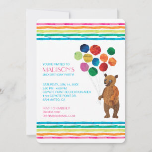 Eric Carle   Beary Rainbow Birthday Invitation