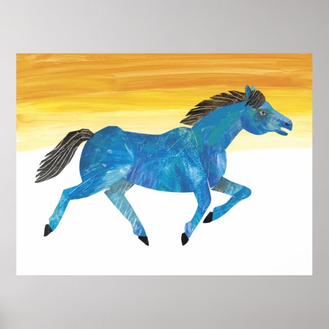 Eric Carle -  Blue Horse Childrens Poster (Front)