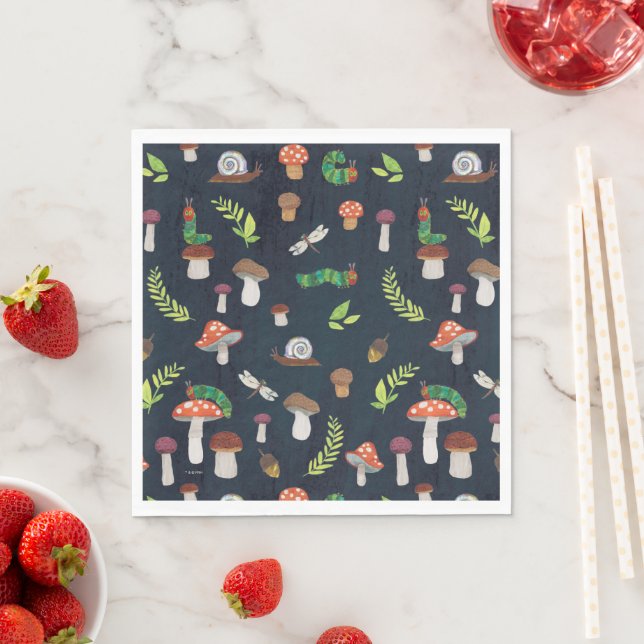 Eric Carle | Bugs and Mushrooms Pattern Napkin (Insitu)