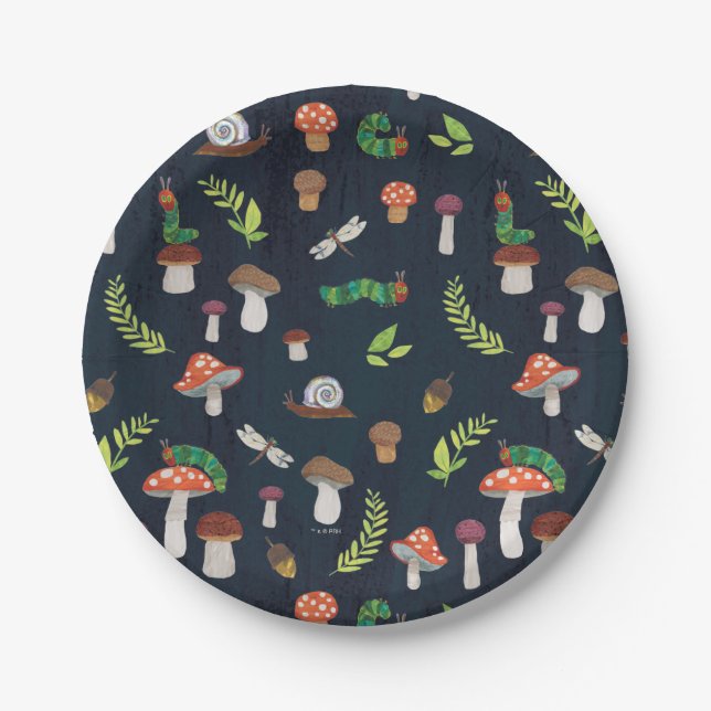 Eric Carle | Bugs and Mushrooms Pattern Paper Plate (Front)