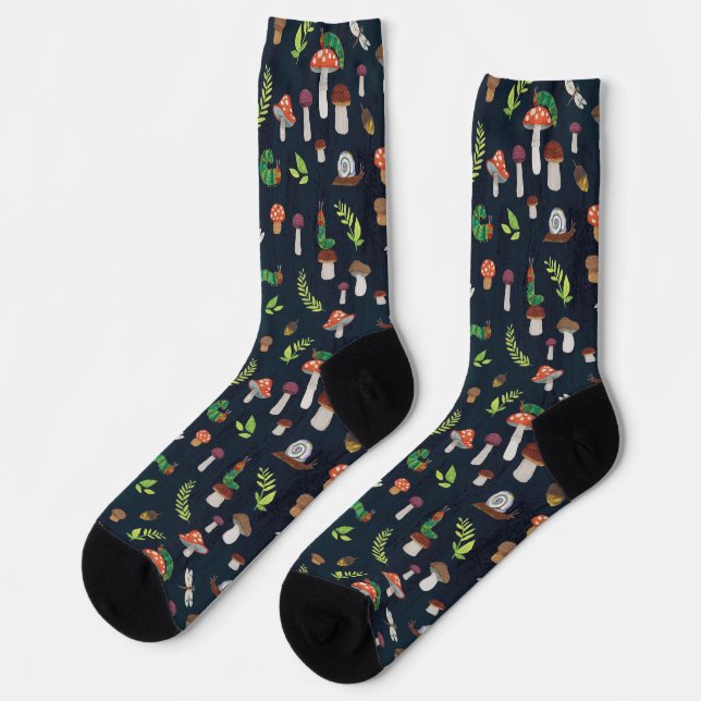Eric Carle | Bugs and Mushrooms Pattern Socks (Left)