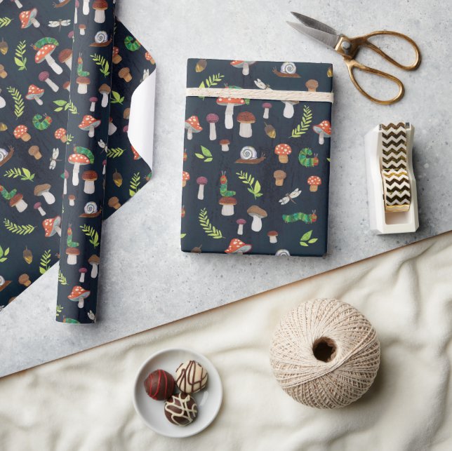 Eric Carle | Bugs and Mushrooms Pattern Wrapping Paper (Crafts)