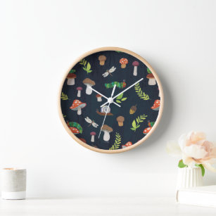 Eric Carle   Bugs & Mushrooms Pattern Clock