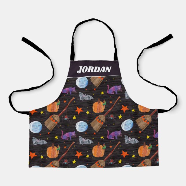Eric Carle | Caterpillar Black Halloween Pattern Apron (Front)