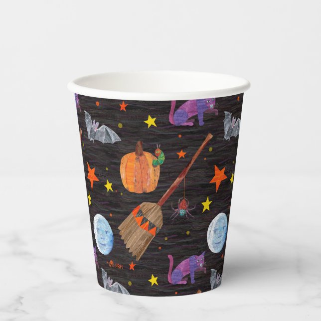 Eric Carle | Caterpillar Black Halloween Pattern Paper Cups (Front)