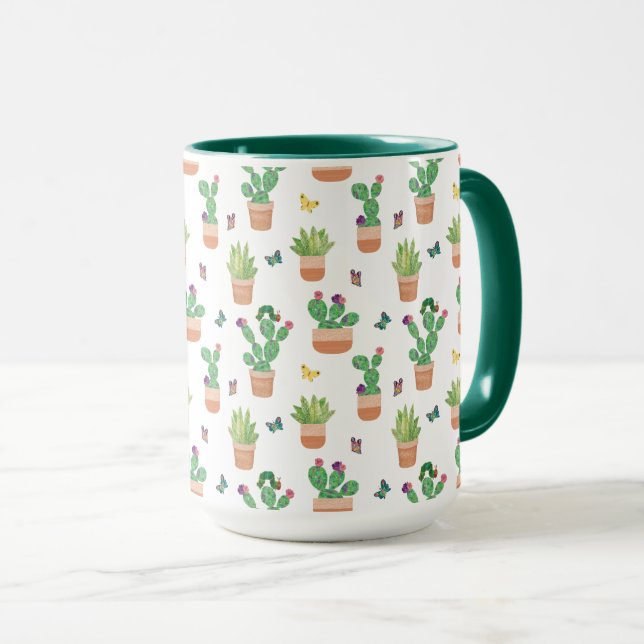 Eric Carle | Caterpillar, Cactus, and Butterfly Pa Mug (Front Right)