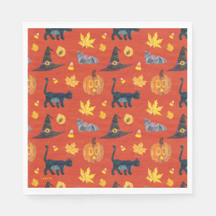 Eric Carle Caterpillar Halloween Pattern Napkin
