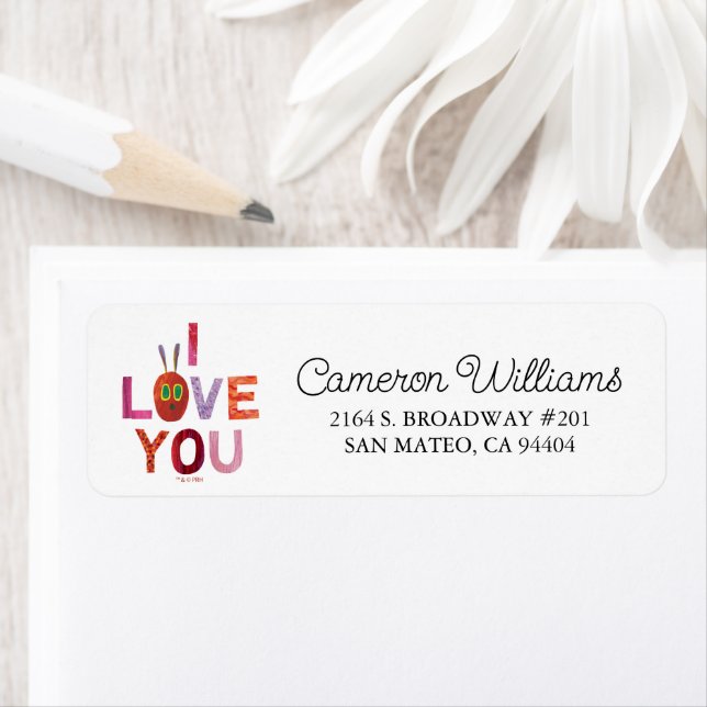 Eric Carle | Caterpillar I Love You Return Address Label (Insitu)