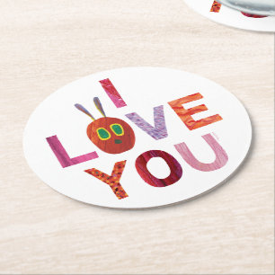 Eric Carle Caterpillar I Love You Round Paper Coaster
