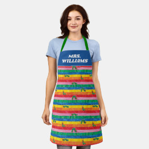 Eric Carle   Caterpillar Rainbow Stripe Pattern Apron