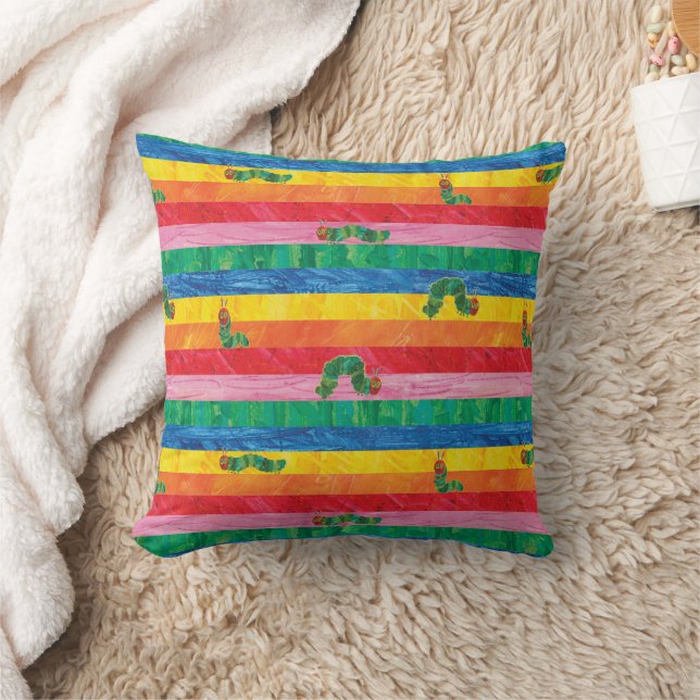 Eric Carle | Caterpillar Rainbow Stripe Pattern Cushion (Blanket)