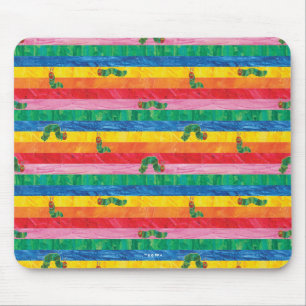 Eric Carle Caterpillar Rainbow Stripe Pattern Mouse Pad