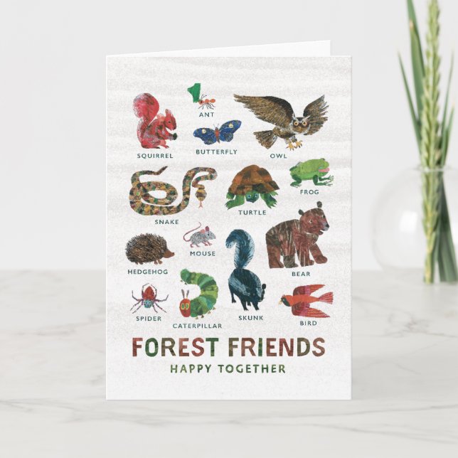 Eric Carle | Forest Friends Happy Together Card (Front)