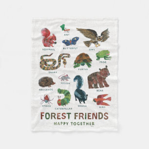 Eric Carle Forest Friends Happy Together Fleece Blanket