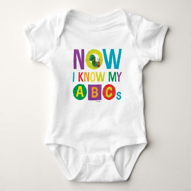 Eric Carle Now I Know My ABCs Baby Bodysuit (Front)