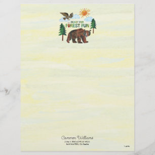 Eric Carle Ready for Forest Fun Custom Letterhead