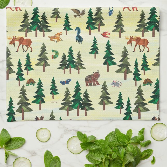 Eric Carle | Ready for Forest Fun Pattern Tea Towel (Folded)