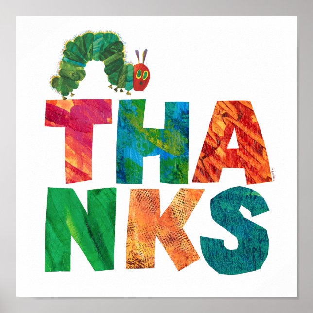 Eric Carle | Thanks Caterpillar Poster (Front)