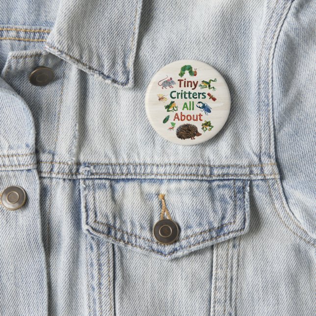 Eric Carle | Tiny Critters All About 6 Cm Round Badge (In Situ)