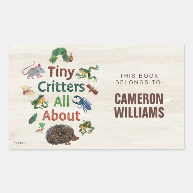 Eric Carle | Tiny Critters All About Rectangular Sticker (Front)