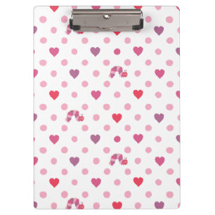 Eric Carle   Valentine Heart Polka Dot Pattern Clipboard