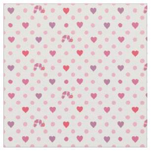 Eric Carle   Valentine Heart Polka Dot Pattern Fabric