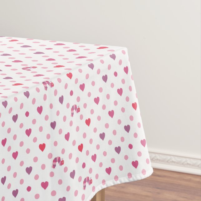 Eric Carle | Valentine Heart Polka Dot Pattern Tablecloth (In Situ)