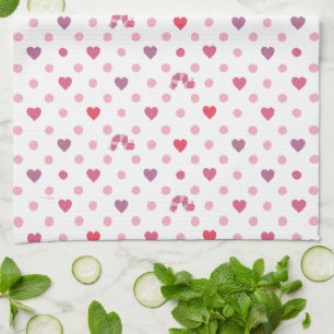 Eric Carle Valentine Heart Polka Dot Pattern Tea Towel