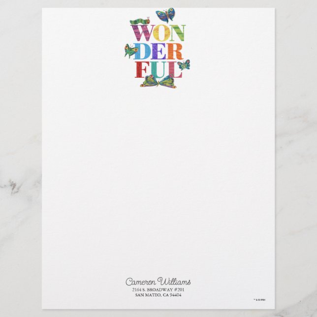 Eric Carle | Wonderful Custom Letterhead (Front)