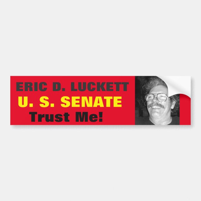 ERIC D. LUCKETT U. S. SENATE Bumper Sticker EDL001 (Front)