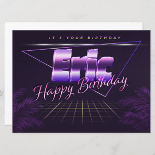 Eric Name First name lila retro card Birthday