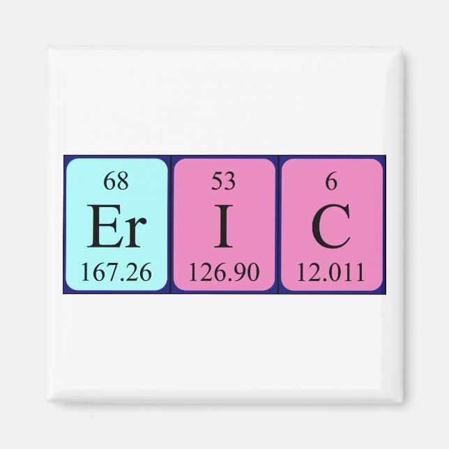Eric periodic table name magnet (Front)