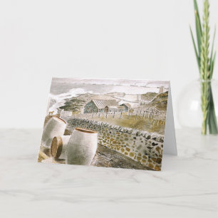 Eric Ravilious art, Convoy Passing an Island Card