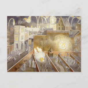 Eric Ravilious art, November 5th Postcard