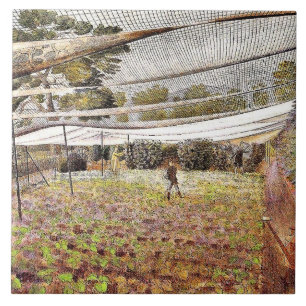 Eric Ravilious art, Strawberry Nets, Ceramic Tile