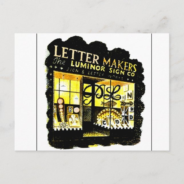 Eric Ravilious art, The Letter Makers Postcard (Front)