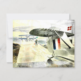 Eric Ravilious art,  Walrus Aircraft on Slipway Card