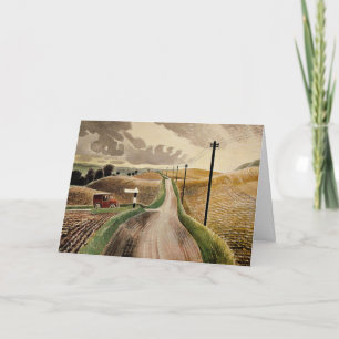 Eric Ravilious art, Wiltshire Landscape Card