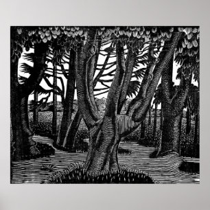 Eric Ravilious art, Woodland Outside Florence Poster