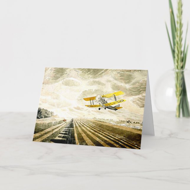 Eric Ravilious artwork, Tiger Moth, Card (Front)