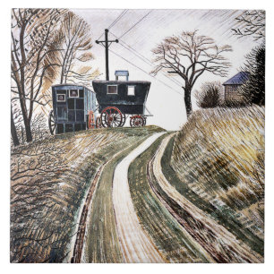 Eric Ravilious - Caravans, Ceramic Tile