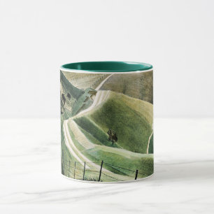 Eric Ravilious - Chalk Paths, famous artwork Mug