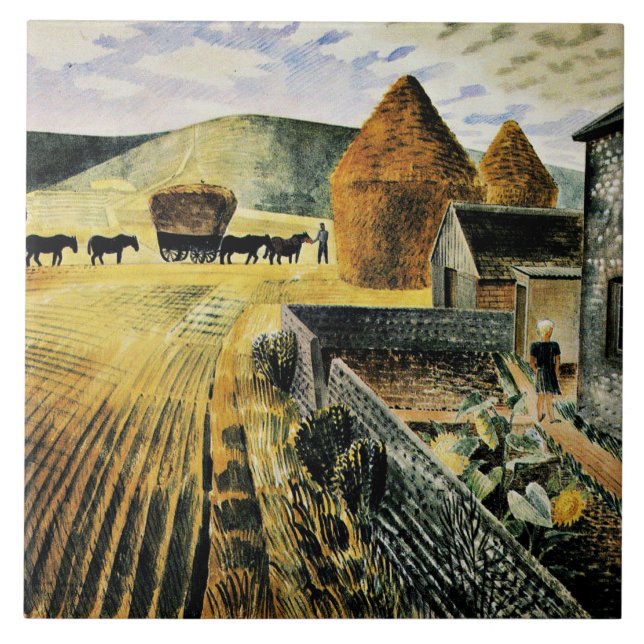 Eric Ravilious - Furlongs Ceramic Tile (Front)