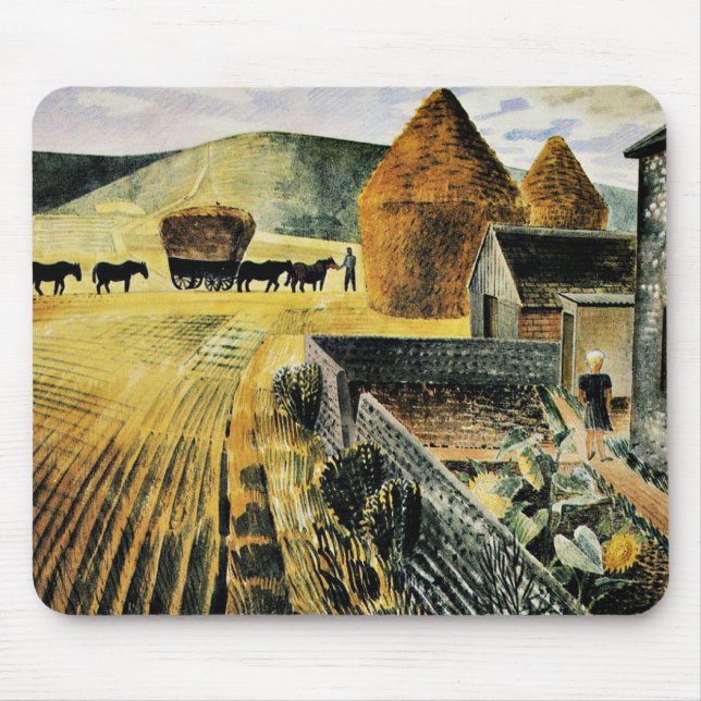 Eric Ravilious - Furlongs, Mouse Pad (Front)