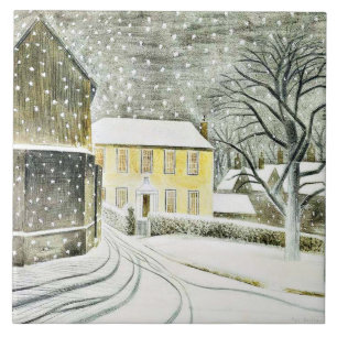 Eric Ravilious - Hallstead Road in Snow, Ceramic Tile