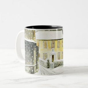 Eric Ravilious - Hallstead Road in Snow,  Two-Tone Coffee Mug