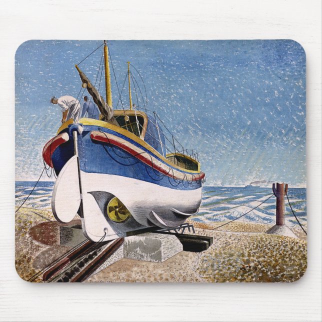 Eric Ravilious - Lifeboat at Adelburgh,  Mouse Pad (Front)