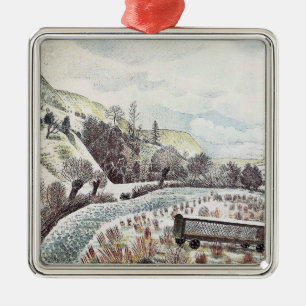 Eric Ravilious - New Year's Snow, Metal Ornament